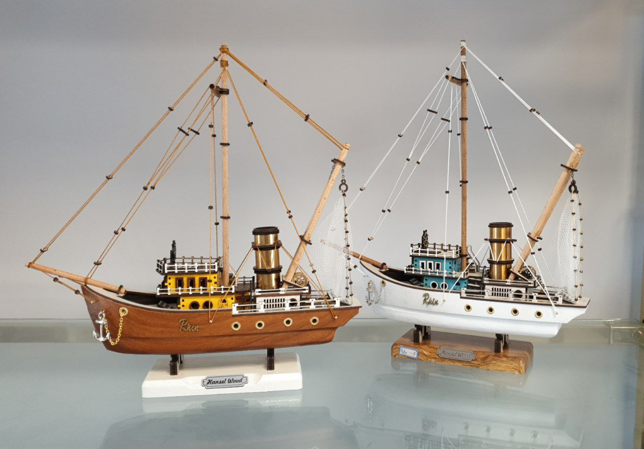 کشتی چوبی دکوری آنتیک